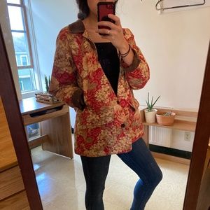 L.L.Bean Vintage Floral Barn Coat